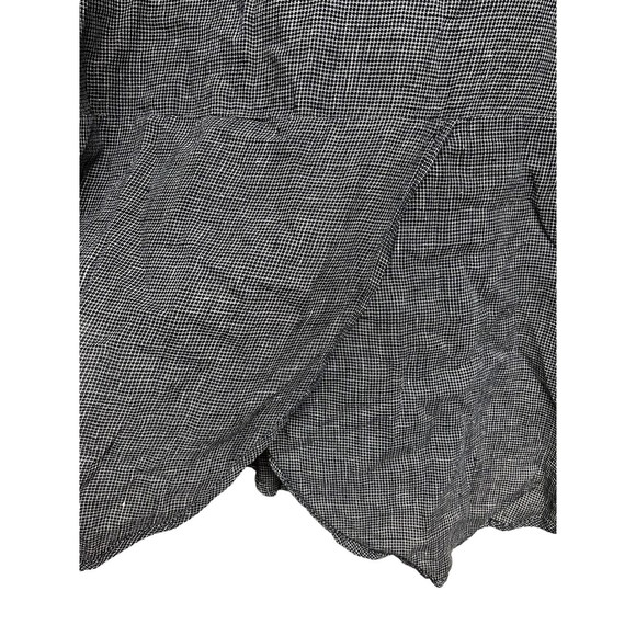 Flax By Jeanne Engelhart Button Front Linen Top Black/White Women’s Size Small - Picture 9 of 11